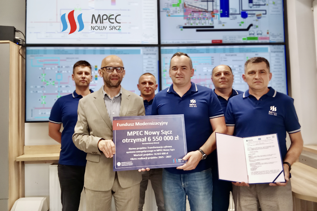 6,5 mln zł bezzwrotnej dotacji na transformację cyfrową w MPEC Nowy Sącz