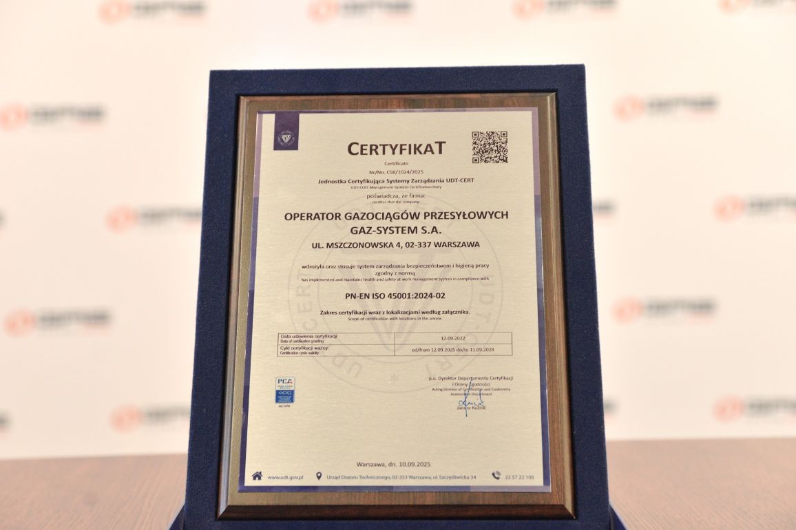 W Gaz-System zakończono istotny audyt
