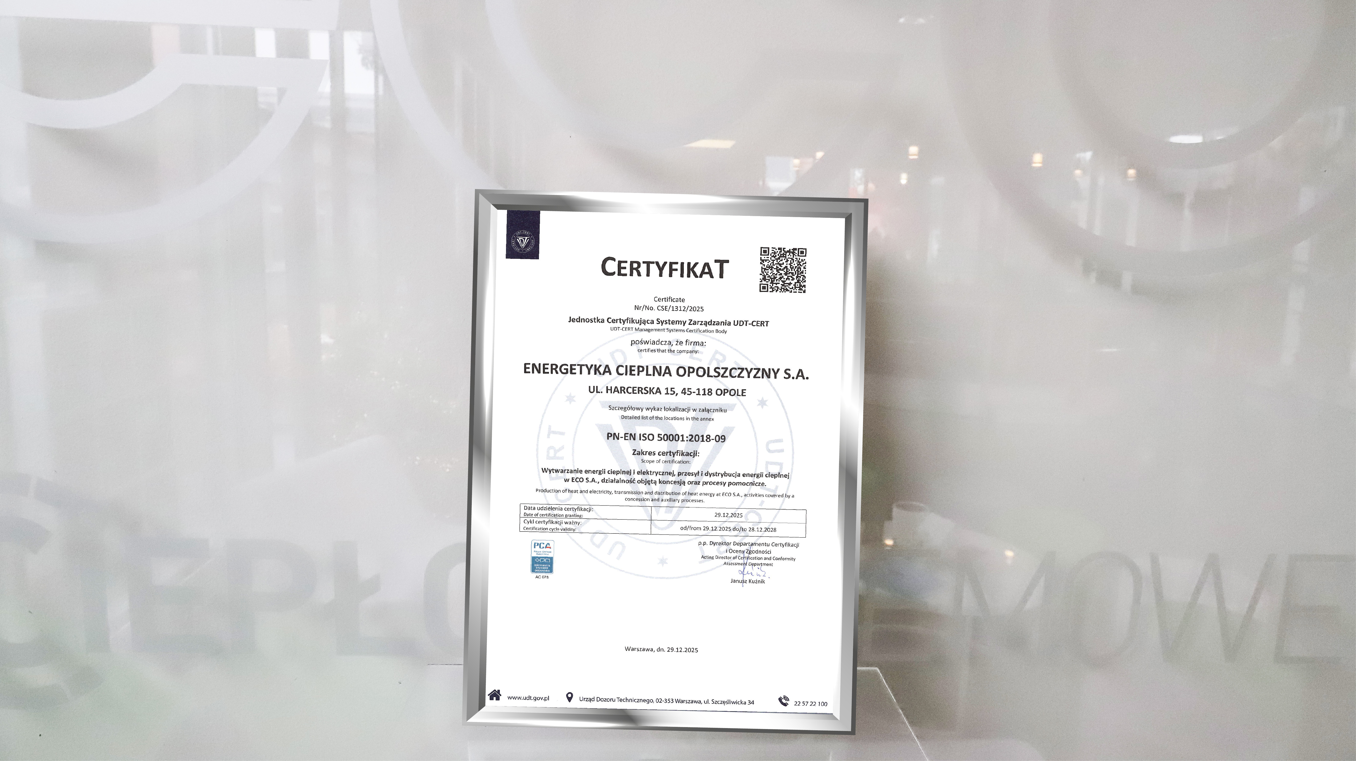 ECO wdrożyła system zarządzania energią zgodny z Normą PN-EN ISO 50001