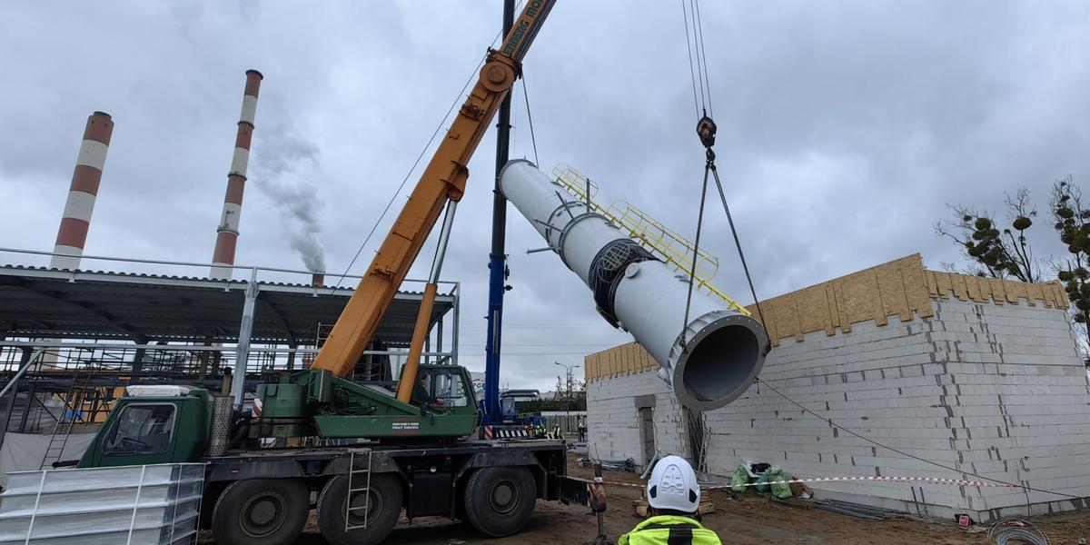 Co się dzieje na budowie ciepłowni w Nowym Czarnowie koło Gryfina