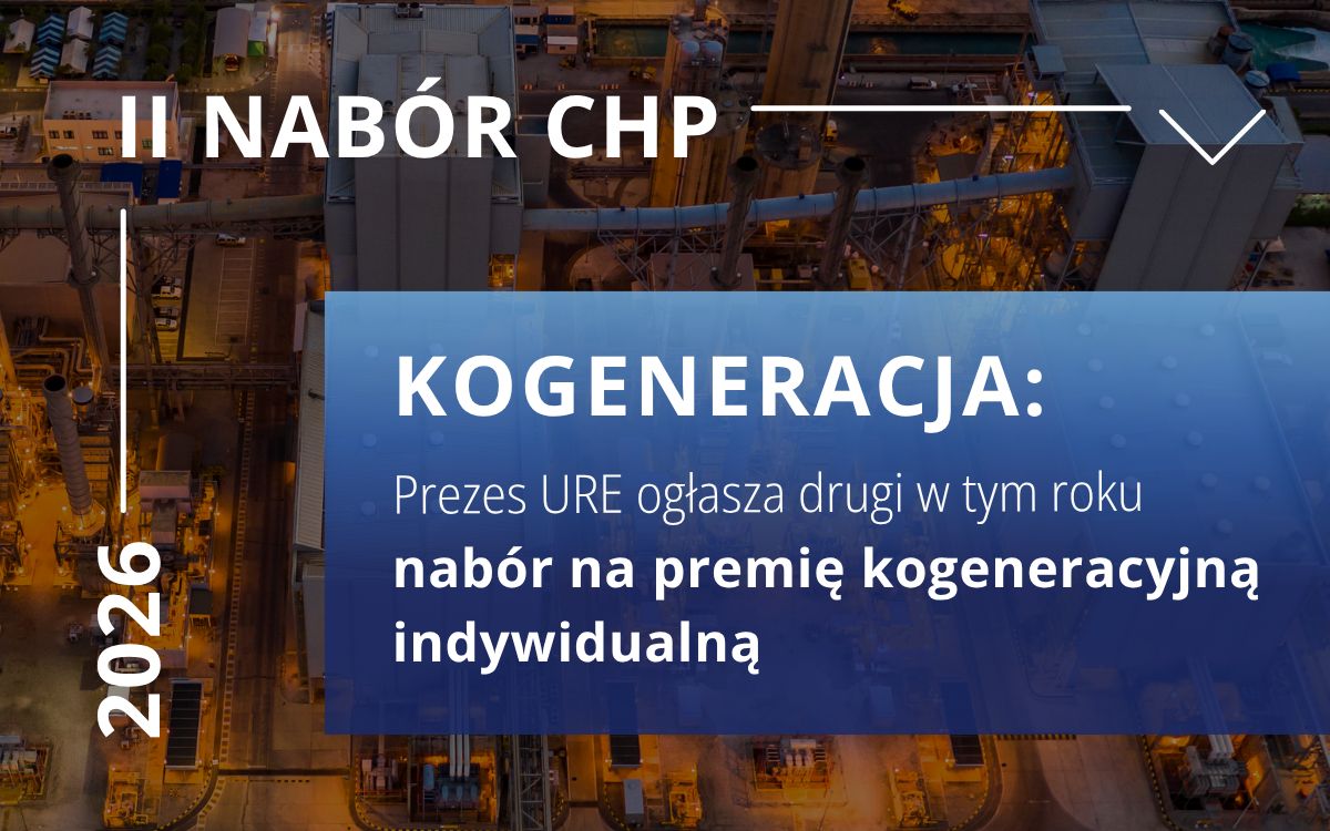Prezes URE ogłosiła nabór na premię kogeneracyjną indywidualną
